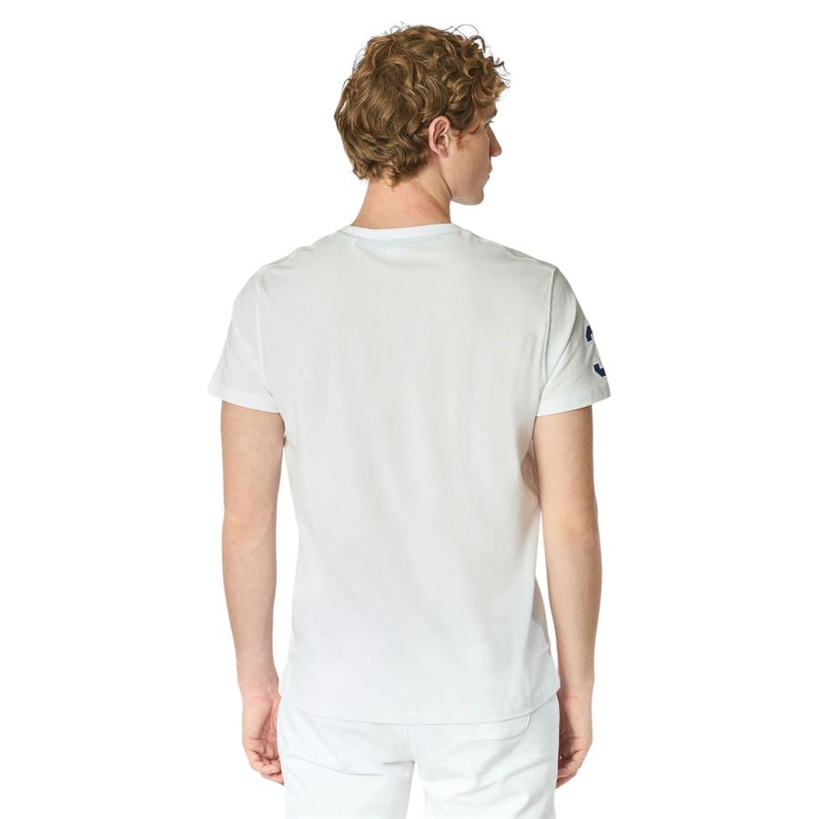 T-shirt a maniche corte da uomo in cotone con logo e numero U.S. Polo Assn | US41154019100